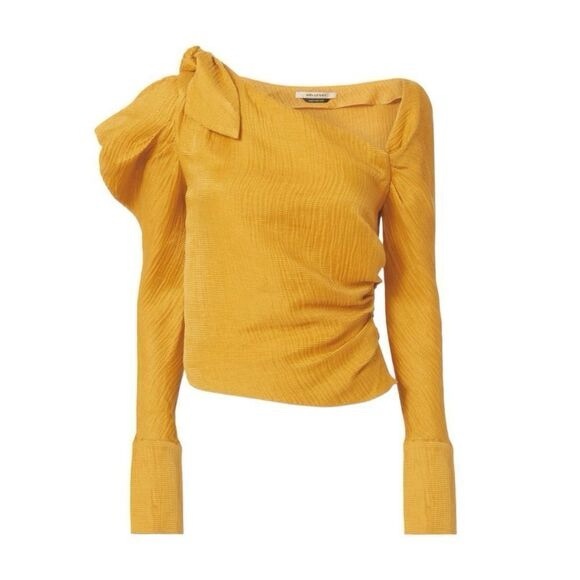 LESSY Phacelia Asymmetric One Shoulder Top Vogue Runway Spring 2018 - Picture 3 of 5